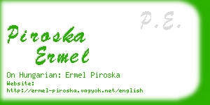 piroska ermel business card